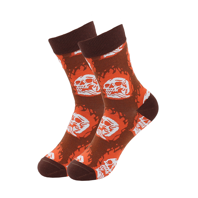 Jacquard-Damensocken in der Mitte der Wade