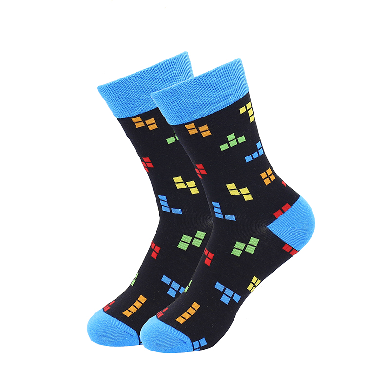 Jacquard-Damensocken in der Mitte der Wade