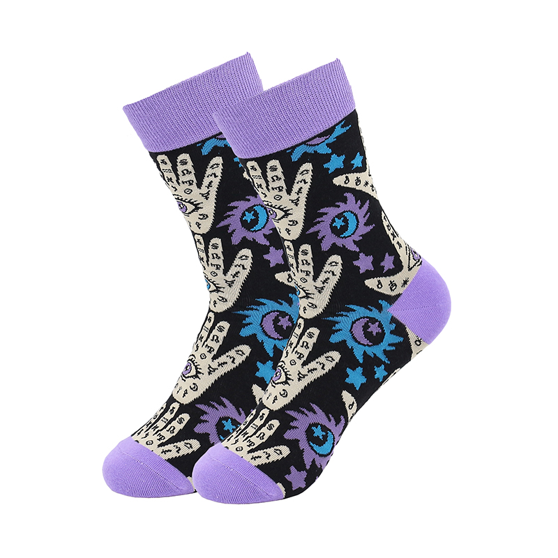 Jacquard-Damensocken in der Mitte der Wade