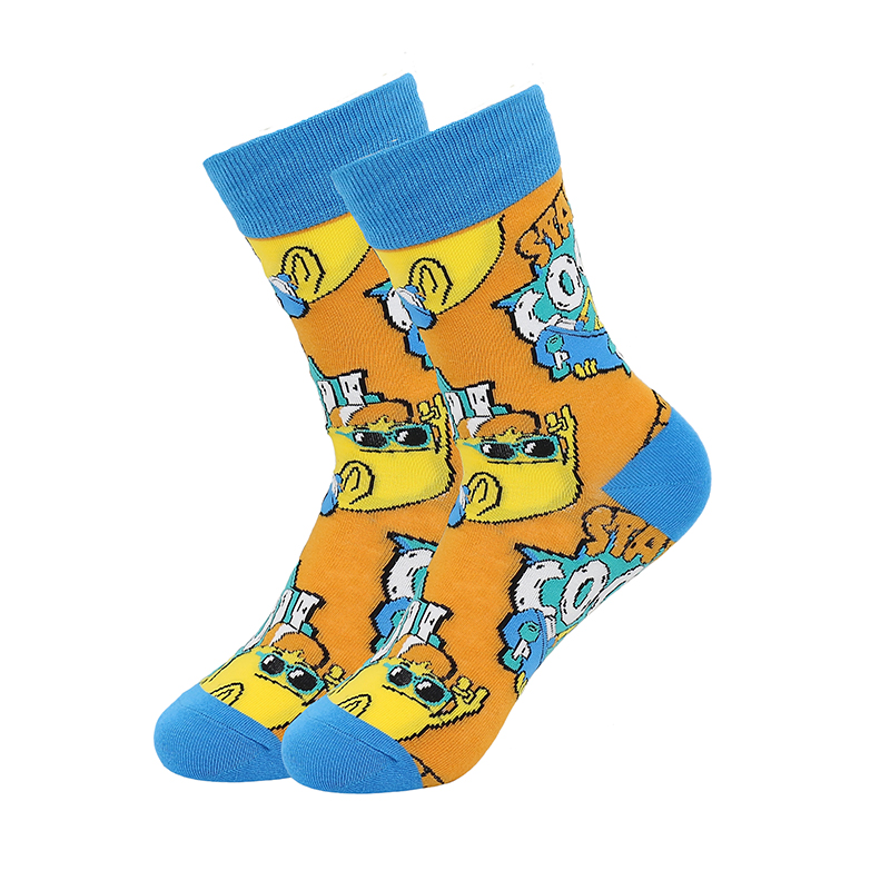 Jacquard-Damensocken in der Mitte der Wade