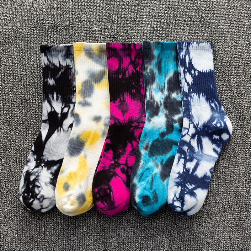 Batik-Sportsocken aus Baumwolle bis zur Mitte der Wade