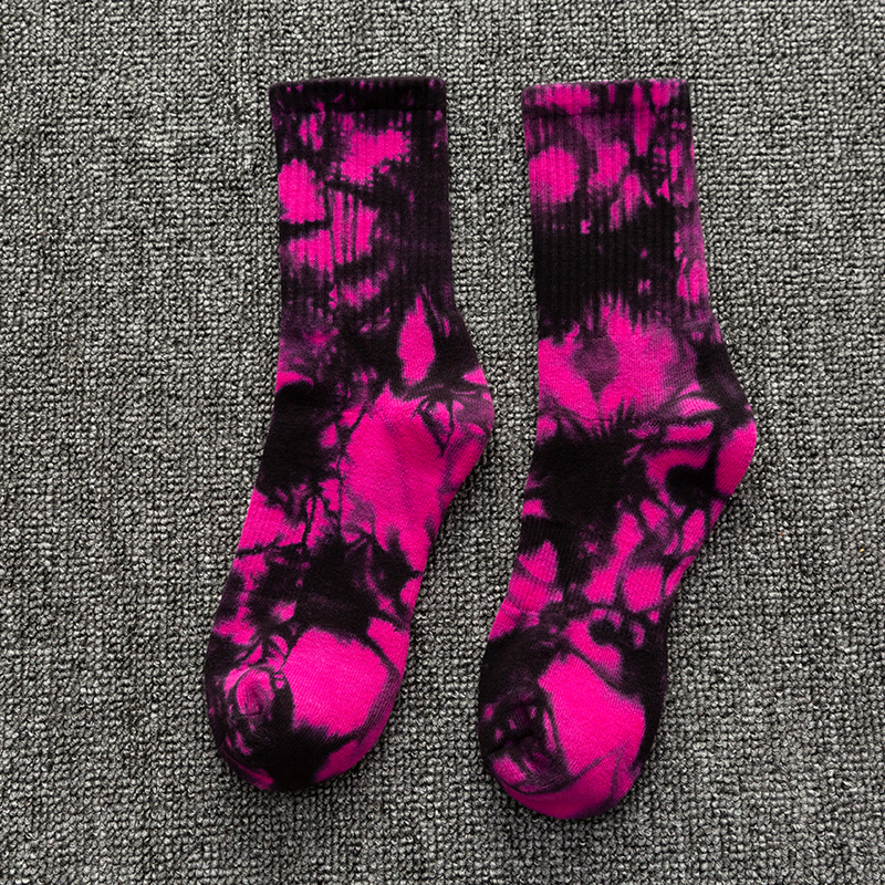Batik-Sportsocken aus Baumwolle bis zur Mitte der Wade