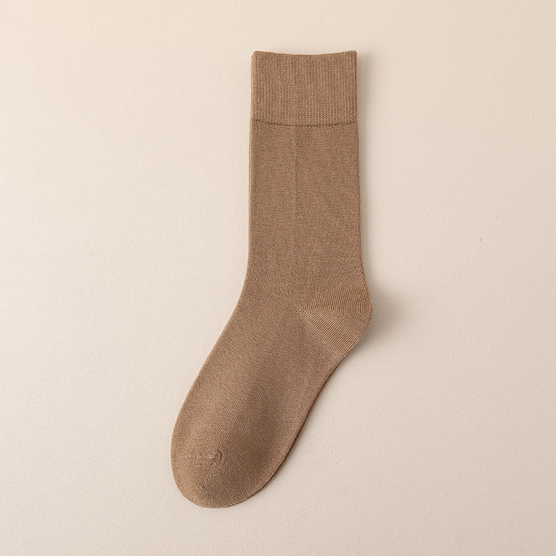 Einfarbige Damensocken bis zur Mitte der Wade