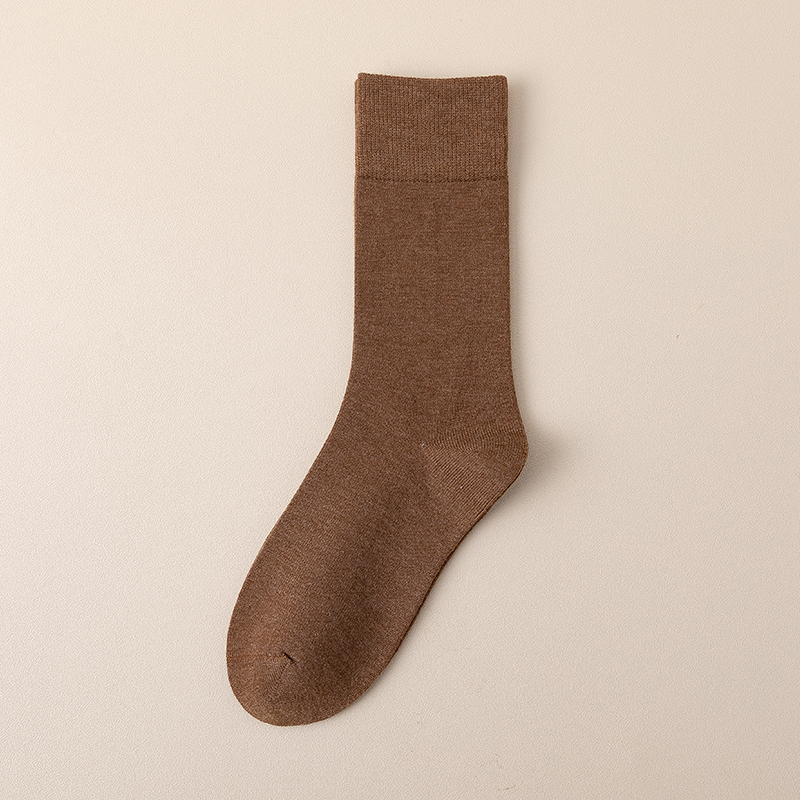 Einfarbige Damensocken bis zur Mitte der Wade