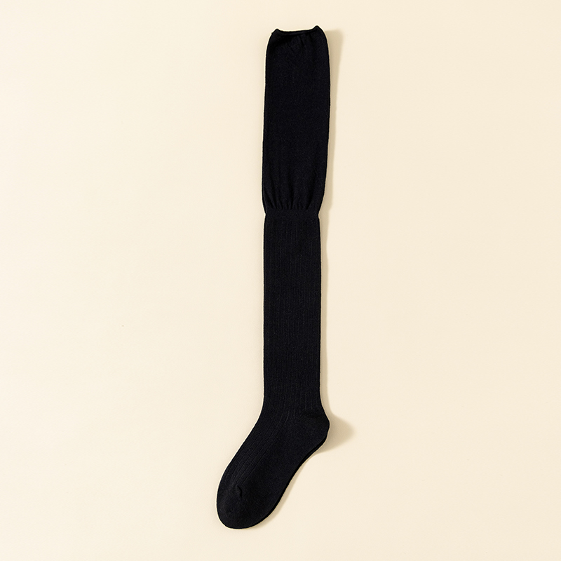 Einnadelige, sexy schwarze Damen-Kniestrümpfe aus Baumwolle