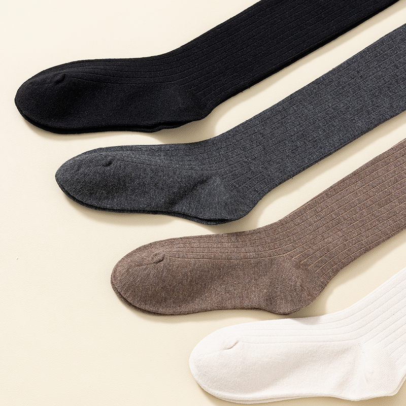 Einnadelige, sexy schwarze Damen-Kniestrümpfe aus Baumwolle