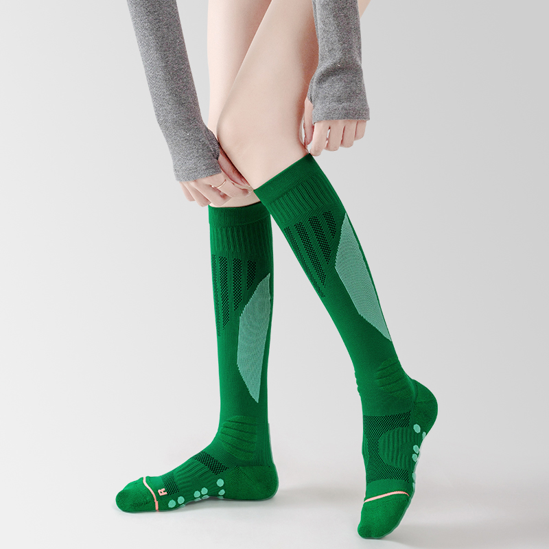 Lange Nylon-Frottee-Fußballsocken