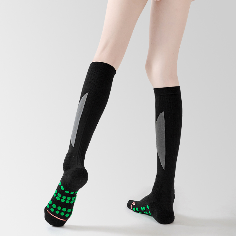 Lange Nylon-Frottee-Fußballsocken