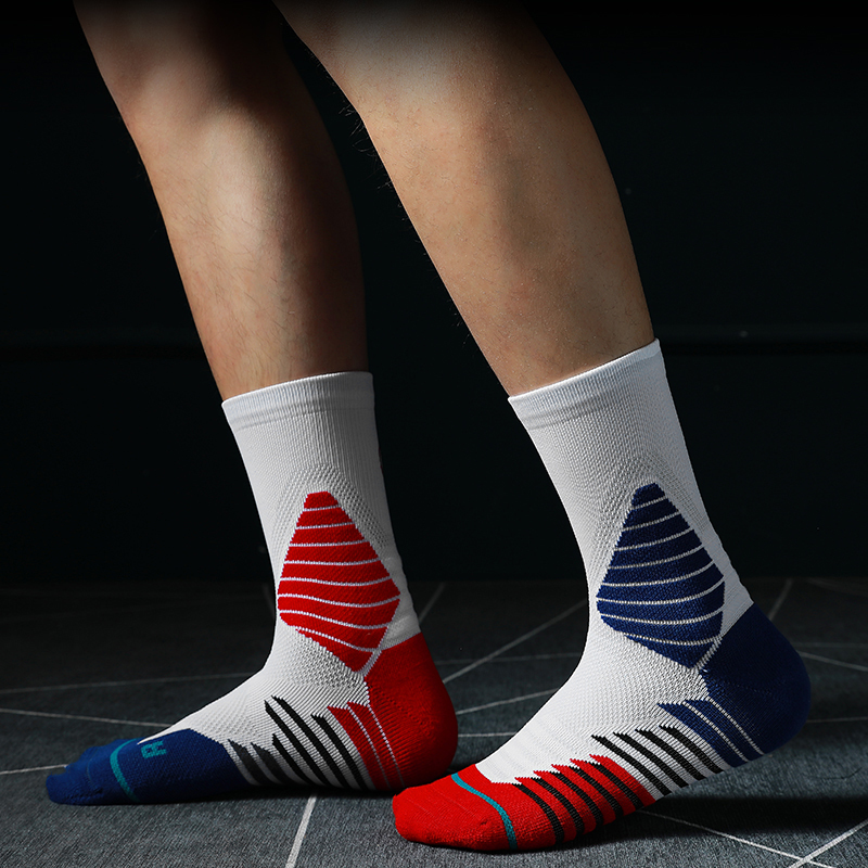 Basketball-schnelltrocknende, rutschfeste, atmungsaktive Frottee-Socken