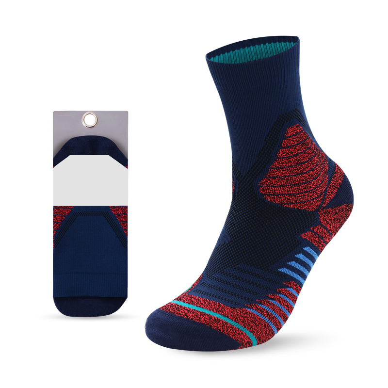 Helle Jacquard-Basketball-Frottee-Socken