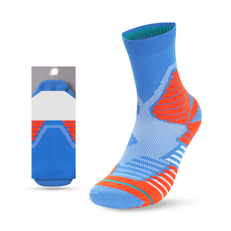 Helle Jacquard-Basketball-Frottee-Socken