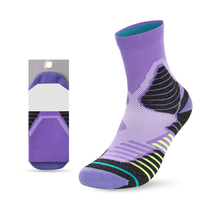 Helle Jacquard-Basketball-Frottee-Socken