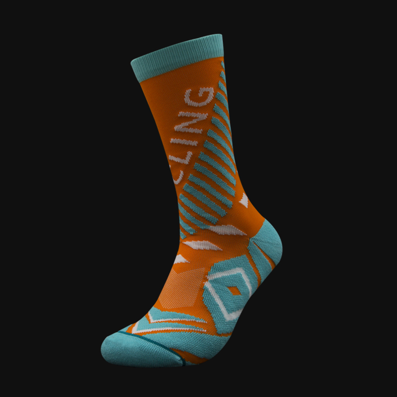 Outdoor-Radsport-Drucksocken aus Nylon-Jacquard