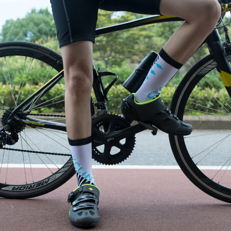 Outdoor-Radsport-Drucksocken aus Nylon-Jacquard