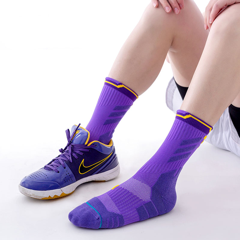 Schnell trocknende, atmungsaktive Basketball-Frottee-Sportsocken