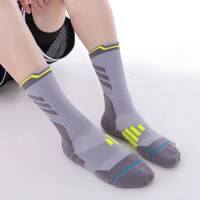 Schnell trocknende, atmungsaktive Basketball-Frottee-Sportsocken